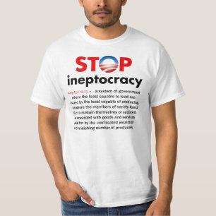 Camiseta Pare o Ineptocracy de Obama
