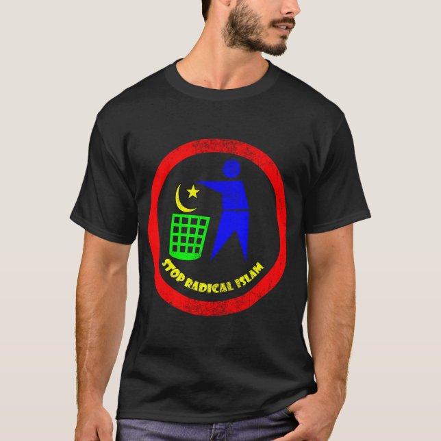 Camiseta Pare o Islão radical (Frente)
