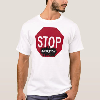 Camiseta Pare o t-shirt dos homens do aborto