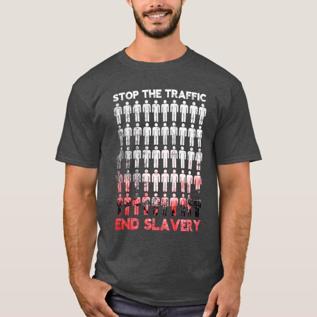 Camiseta Pare o tráfico do ser humano (Frente)