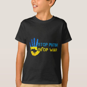 Camiseta Pare Putin Pare Guerra Apoie a Ucrânia Eu Estou Co