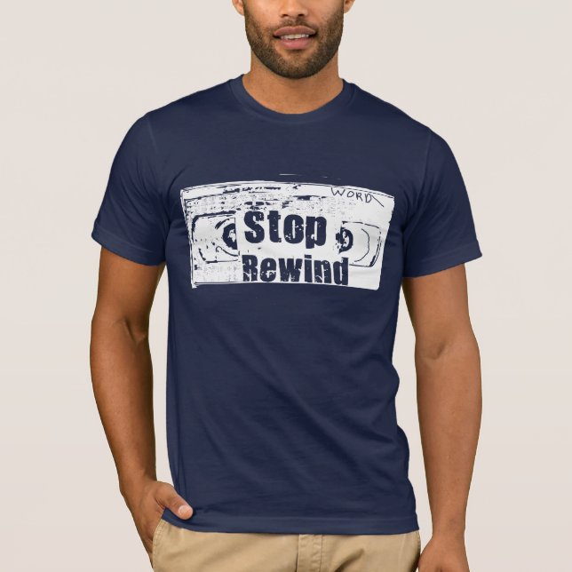 Camiseta Pare, rebobine, redux (Frente)