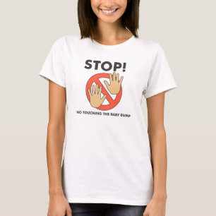 Camiseta Pare! Sem Toque no Baby Bump