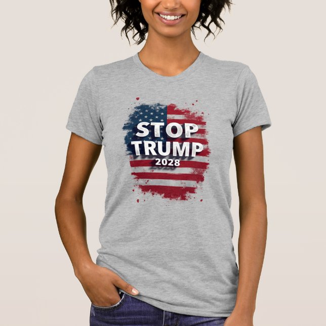 Camiseta Pare Trump 2028 Save Democracy Bold (Frente)