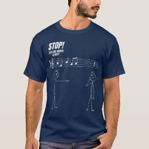 Camiseta Pare Você Está Sob Um Descanso Piada Homem Palito