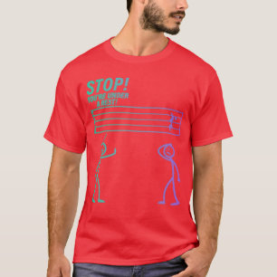 Camiseta Pare Você Está Sob Uma Folha de Brincadeira de Ban