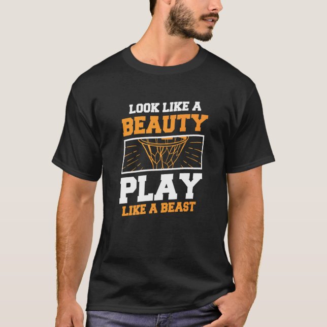 Camiseta Pareça Uma Bela Brincadeira Como Uma Besta Para Um (Frente)