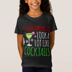 Camiseta Parece Cocktails Divertido Papais noeis de Natal F