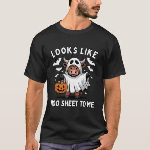 Camiseta Parece Folha de Moo para Mim Vaca Engraçada Hallow