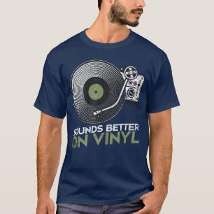 Camiseta Parece Melhor Em Vinil Tocador de Vinil Retro