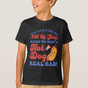 Camiseta Parece Que 4 De Julho Me Faz Querer Um Cachorro Qu