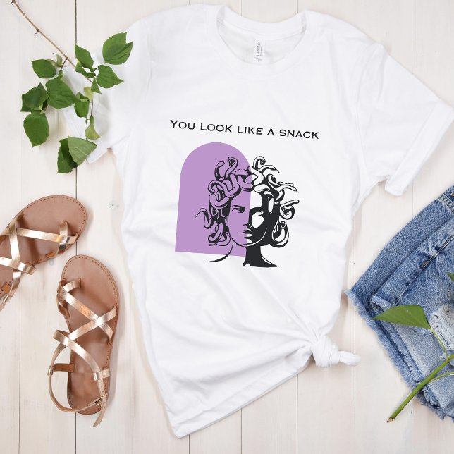 Camiseta Pareces Uma Engraçada Arte De Linha Roxo (Criador carregado)