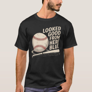 Camiseta Parecia Bom Daqui Azul - Beisebol