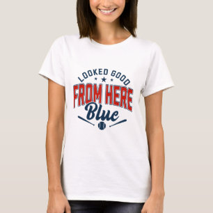 Camiseta Parecia Bom Daqui Azul Engraçado Softll Game Day _