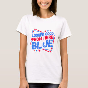 Camiseta Parecia Bom Daqui Azul Engraçado Softll Mama Mãe G