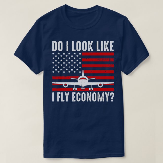 Camiseta Pareço-Me Com Uma Economia De Voo (Frente do Design)