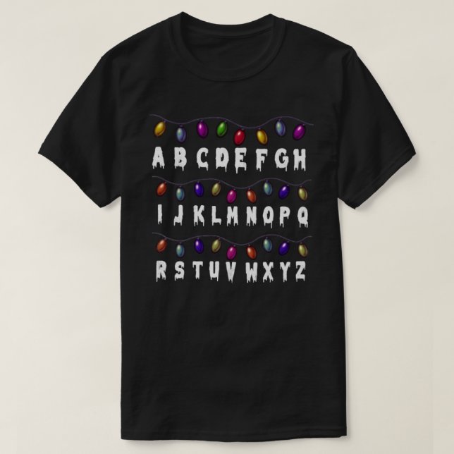 Camiseta Parede alfabética (Frente do Design)