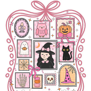 Camiseta Parede da Galeria de Coquetes Girly Halloween do G