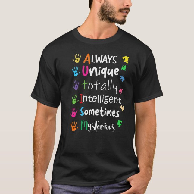 Camiseta Parede de Palavras de Puzzle de Mão de Conscientiz (Frente)