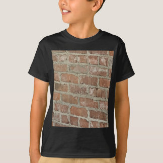 Camiseta Parede de tijolo do vermelho da ilusão óptica