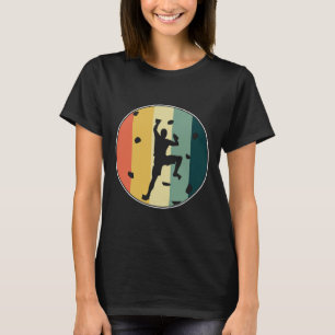 Camiseta Parede Retro de Bouldering Esportes de Escalada