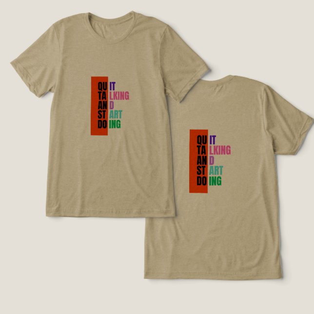 Camiseta #PareDeFalar&ComeceAFazer (Design Frente e Verso)