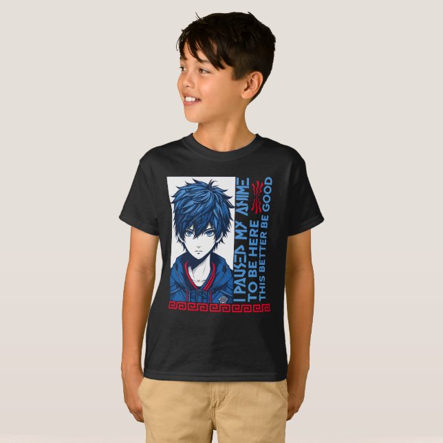 Camiseta Parei meu anime para estar aqui (Frente Completa)