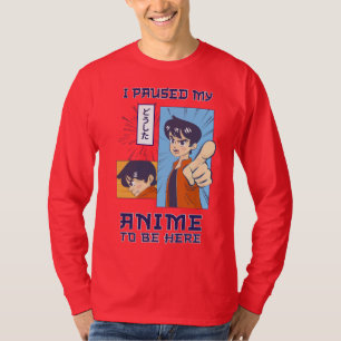 Camiseta Parei Meu Anime Para Estar Aqui   Cotações Engraça