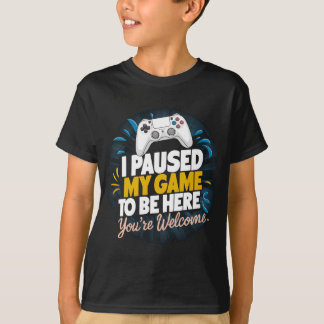Camiseta Parei Meu Jogo Para Estar Aqui