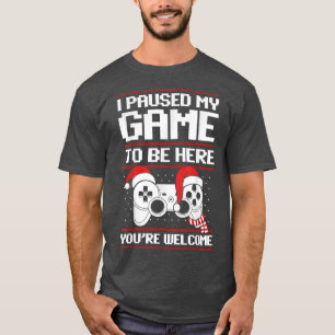 Camiseta Parei Meu Jogo Para Estar Aqui Papais noeis De Jog