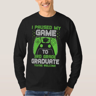 Camiseta Parei Meu Jogo Para O Gradu Formando 3º Gradu
