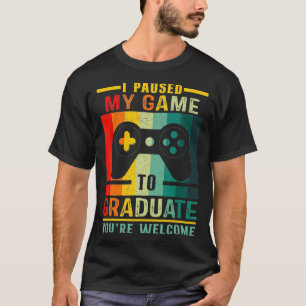 Camiseta Parei Meu Jogo Para O Vídeo De Graduação Do Forman