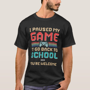 Camiseta Parei Meu Jogo Para Voltar Para O Jogador De Retro