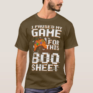 Camiseta Parei O Meu Jogo Por Esta Folha De Boo Pumpkin Hal