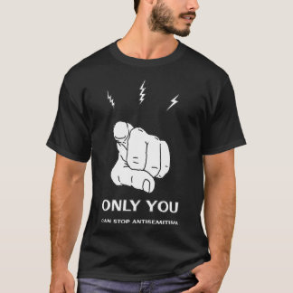 Camiseta Parem com a discriminação antissemitismo Racismo O