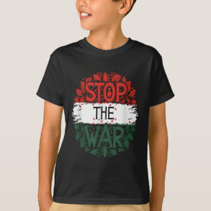 Camiseta Parem com a guerra, a guerra, a Palestina livre, a
