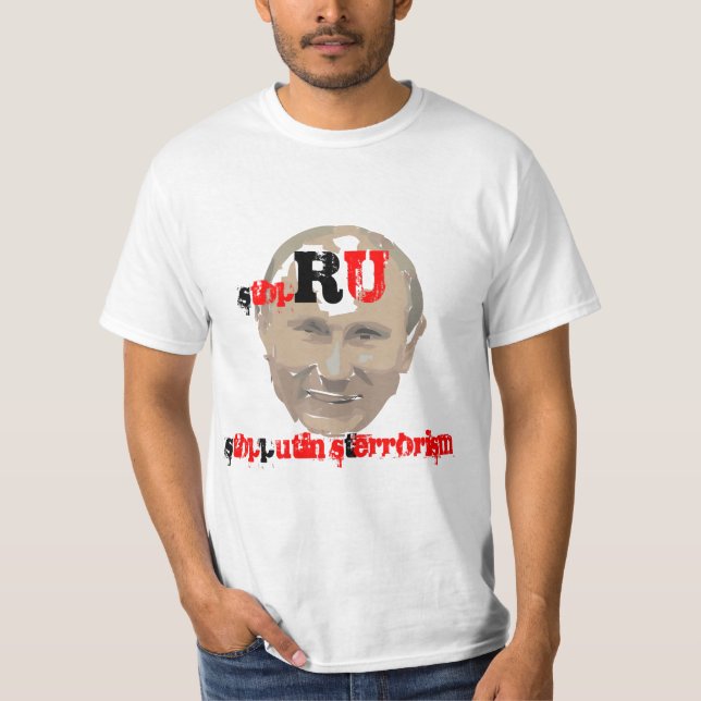 Camiseta Parem com a invasão russa da Ucrânia (Frente)