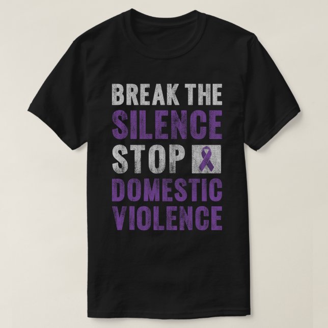 Camiseta Parem com a violência acabar com a violência domés (Frente do Design)