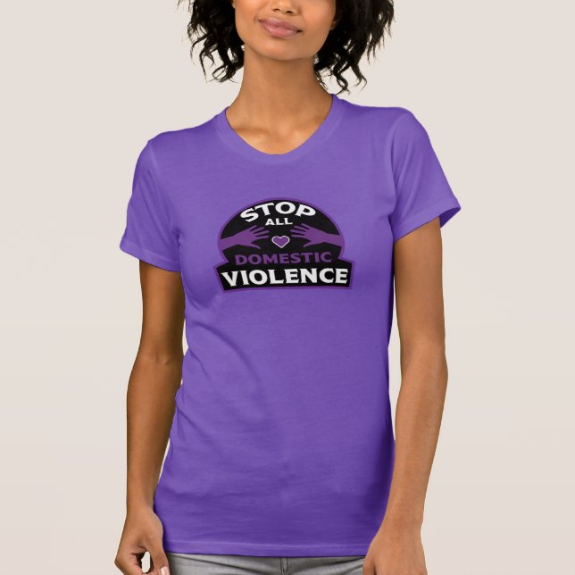 Camiseta Parem com a violência doméstica (Frente)