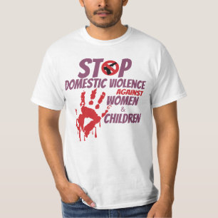 Camiseta Parem Com A Violência Doméstica Contra Mulheres e