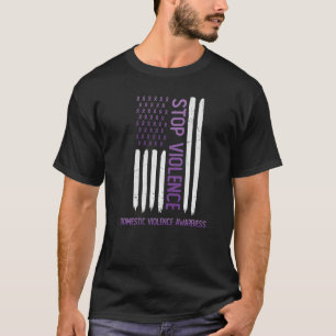 Camiseta Parem com a violência norte-americana: bandeira da