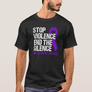 Camiseta Parem com a violência para acabar com o silêncio d