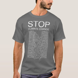 Camiseta Parem com as mudanças climáticas de Tobe Fonseca