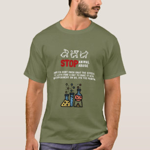 Camiseta Parem com o abuso de animais