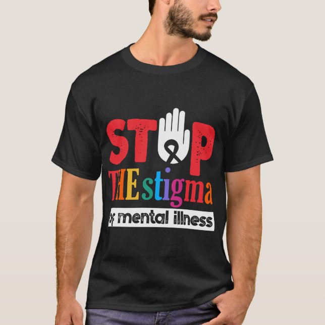 Camiseta Parem Com O Estigma Da Doença Mental Aw (Frente)