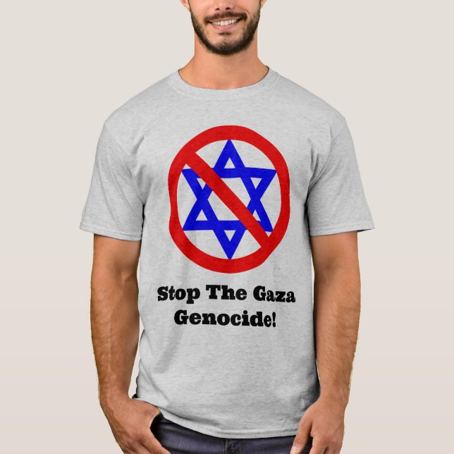 Camiseta Parem com o genocídio de Gaza! (Frente)