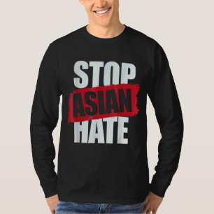 Camiseta Parem com o ódio asiático Aapi de apoiar o racismo