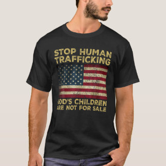 Camiseta Parem com o tráfico de seres humanos As crianças d