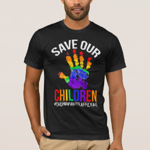 Camiseta Parem com o tráfico de seres humanos salvem nossas