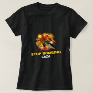 Camiseta Parem de Bombardear Gaza Genocídio